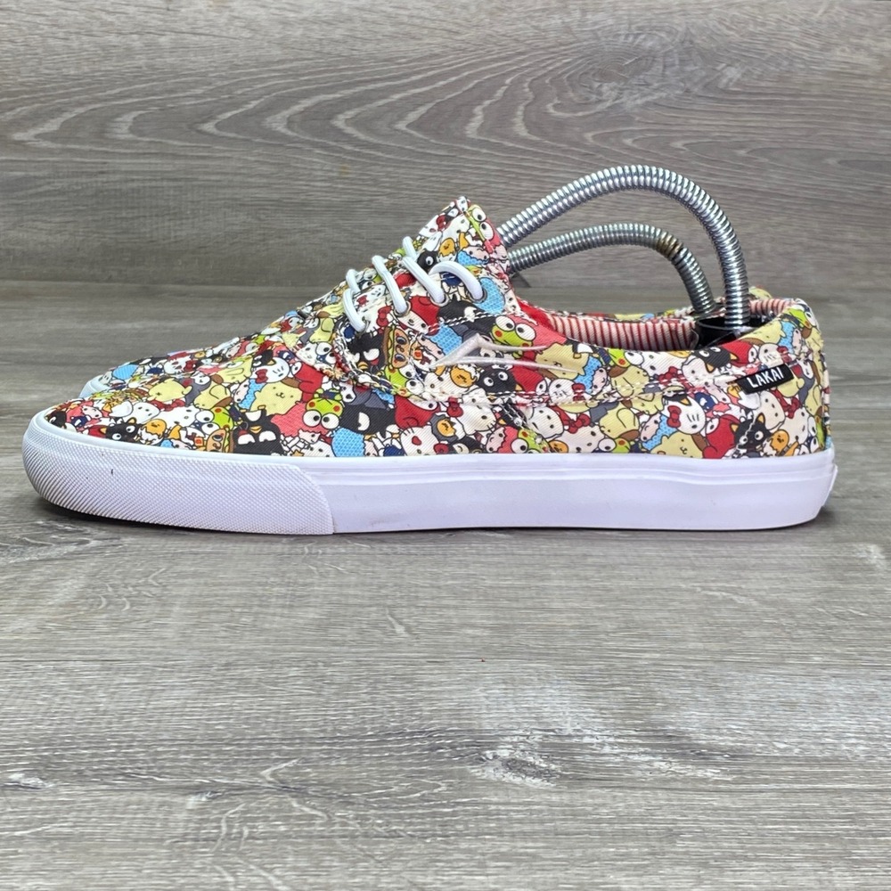 Lakai Camby Shoes Mens 10 Multicolor Hello Sanrio Character Print Skate Sneaker